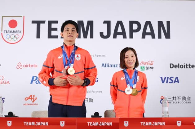 Milano Cortina 2026, figure skating, pair skating, Olympic champions Riku Miura and Ryuichi Kihara, press conference
