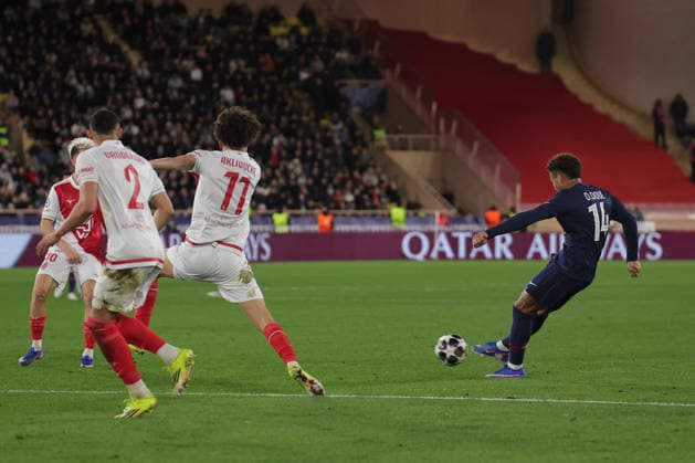 CALCIO - UEFA Champions League - AS Monaco vs PSG Desire Doue ( 14 - FC Paris Saint-Germain) shot during AS Monaco vs PSG, UEFA Champions League football match in Monaco, PrincPhoto by IPA ABACAPRESS.COMlity of Monaco, February 17 2026 Monaco  Copyright: xIPAxSport ABACAx