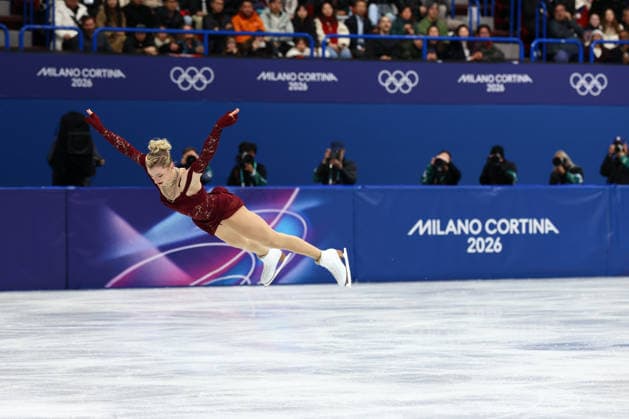 February 17, 2026, Milan, Lombardy, Italy: AMBER GLENN of USA skates her Women s Single Skating free program in the Figure skating, Eiskunstlauf at the Milano Cortina 2026 Winter Olympic Games, Olympische Spiele, Olympia, OS With a score of 67.39 points, AMBER is 13th after the short program. Olympics 2026: Milano Cortina: Figure Skating Women Single Skating  - ZUMAc179 20260217_oly_c179_376 Copyright: xMickaelxChavetx