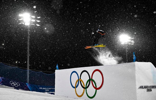 (260218) -- LIVIGNO, Feb. 18, 2026 -- Tormod Frostad of Norway competes during Freestyle Skiing Men s Freeski Big Air Final at the Milan-Cortina 2026 Olympic Winter games, Winterspiele,Spiele, Summer games in Livigno, Italy, Feb. 17, 2026. ) (MICO2026)ITALY-LIVIGNO-OLYMPIC WINTER GAMES-FREESTYLE SKIING-MEN S FREESKI BIG AIR-FINAL XiaxYifang 