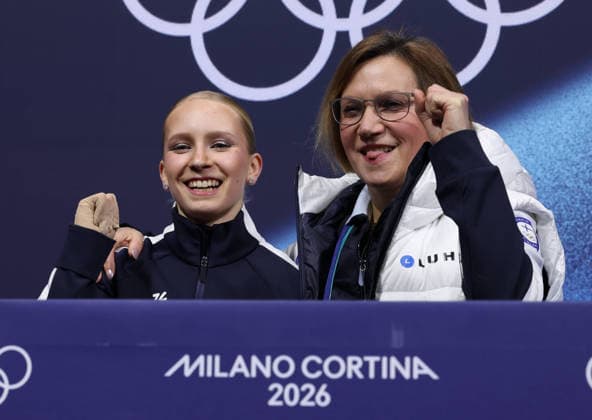 260217 -- MILAN, Feb. 17, 2026 -- Iida Karhunen L of Finland reacts after the short program match of Figure skating, Eiskunstlauf women single skating at the Milan-Cortina 2026 Olympic Winter games, Winterspiele,Spiele, Summer games in Milan, Italy, Feb. 17, 2026. MICO2026ITALY-MILAN-OLYMPIC WINTER GAMES-FIGURE SKATING-WOMEN SINGLE SKATING-SHORT PROGRAM ChenxYichen  (MICO2026)ITALY-MILAN-OLYMPIC WINTER GAMES-FIGURE SKATING-WOMEN SINGLE SKATING-SHORT PROGRAM IMAGO ChenxYichen  imago images 0847878686