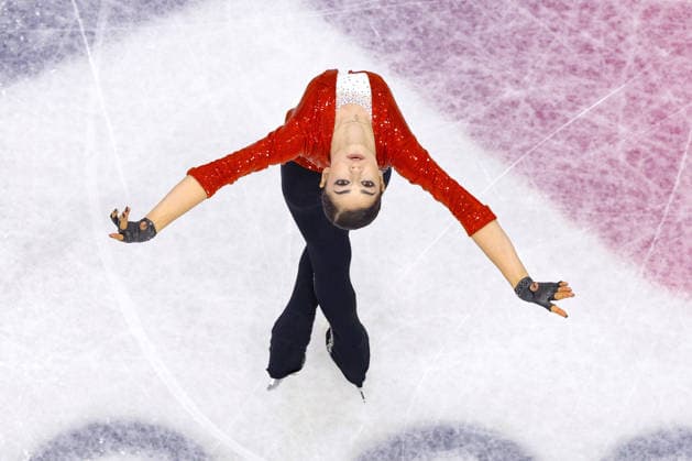 Milan Cortina Olympics: Figure skating, Eiskunstlauf Russian Adeliia Petrosian, competing as an Individual Neutral Athlete, performs in the women s figure skating short program at the Milan Cortina Olympics at Milano Ice Skating Arena in Milan on Feb. 17, 2026.  A14AA0005298551P
