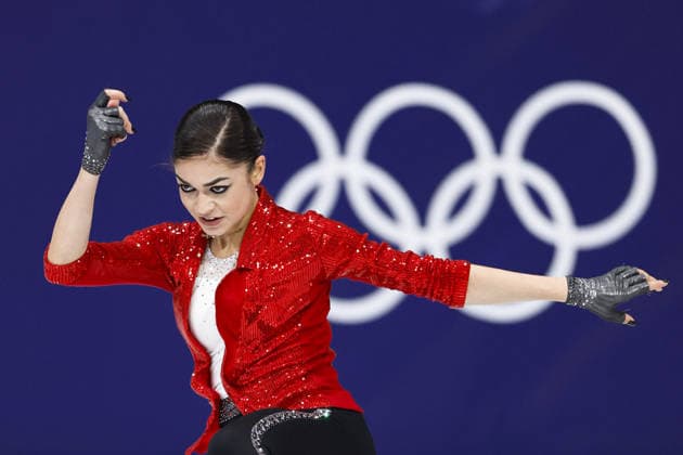 Milan Cortina Olympics: Figure skating, Eiskunstlauf Russian Adeliia Petrosian, competing as an Individual Neutral Athlete, performs in the women s figure skating short program at the Milan Cortina Olympics at Milano Ice Skating Arena in Milan on Feb. 17, 2026.  A14AA0005298565P