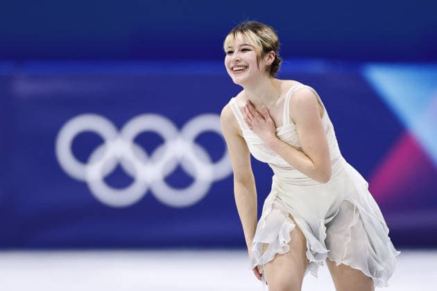 Milan Cortina Olympics: Figure skating, Eiskunstlauf Alysa Liu of the United States reacts after performing in the women s figure skating short program at the Milan Cortina Olympics at Milano Ice Skating Arena in Milan on Feb. 17, 2026.  A14AA0005298750P