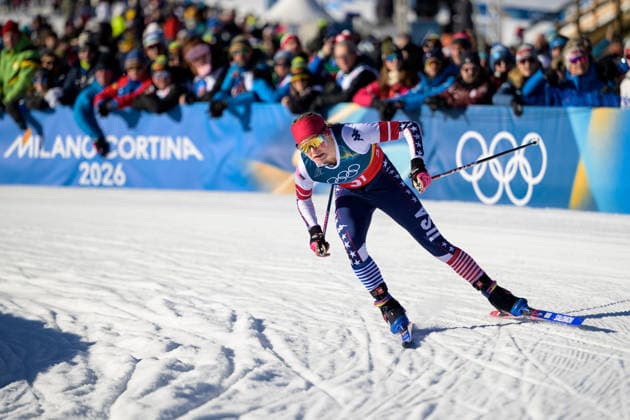 260218 Jessie Diggins of USA competes in the women s free technique team sprint cross-country skiing qualification during day 12 of the 2026 Winter Olympics on February 18, 2026 in Val di Fiemme. Photo: Maxim Thore BILDBYRAN kod MT MT0993 skidor cross-country skiing langrenn Olympic Games, Olympische Spiele, Olympia, OS olympics winter olympics os ol olympiska spel vinter-os olympiske leker milano cortina 2026 milan cortina 2026 milano cortina 2026 olympic games milano cortina 2026 winter olympic games milano cortina-os milano cortina-ol vinter-ol 12 bbeng teamsprint *** 260218 Jessie Diggins of USA competes in the women s free technique team sprint cross country skiing qualification during day 12 of the 2026 Winter Olympics on February 18, 2026 in Val di Fiemme Photo Maxim Thore BILDBYRAN kod MT MT0993 skidor cross country skiing langrenn olympic games olympics winter olympics os ol olympiska spel vinter os olympiske leker milano cortina 2026 milan cortina 2026 milano cortina 2026 olympic games milano cortina 2026 winter olympic games milano cortina os milano cortina ol vinter ol 12 bbeng teamsprint  Copyright: MAXIMxTHORE BB260218MT008