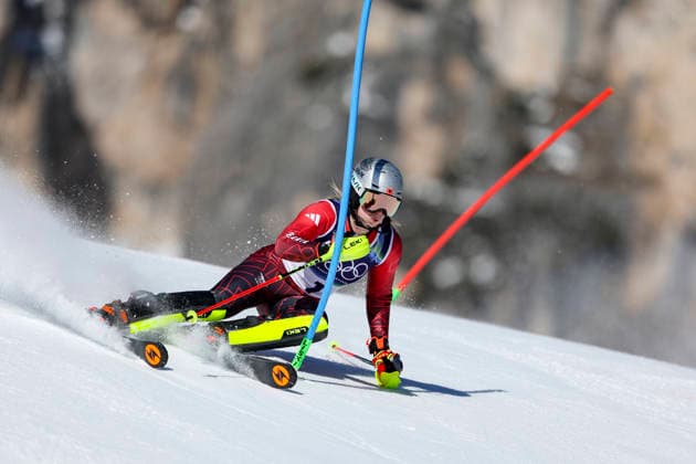 OLYMPICS - Winter Olympic Games, Olympische Spiele, Olympia, OS Milano Cortina 2026 CORTINA D AMPEZZO,ITALY,18.FEB.26 - OLYMPICS, ALPINE SKIING - Winter Olympic Games Milano Cortina 2026, slalom, women. Image shows Lara Colturi (ALB).  GEPAxpictures xMaticxKlansek
