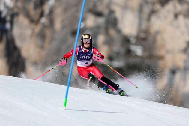 OLYMPICS - Winter Olympic Games, Olympische Spiele, Olympia, OS Milano Cortina 2026 CORTINA D AMPEZZO,ITALY,18.FEB.26 - OLYMPICS, ALPINE SKIING - Winter Olympic Games Milano Cortina 2026, slalom, women. Image shows Katharina Truppe (AUT).  GEPAxpictures xMaticxKlansek