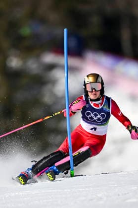 OLYMPICS - Winter Olympic Games, Olympische Spiele, Olympia, OS Milano Cortina 2026 CORTINA D AMPEZZO,ITALY,18.FEB.26 - OLYMPICS, ALPINE SKIING - Winter Olympic Games Milano Cortina 2026, slalom, women. Image shows Katharina Truppe (AUT).  GEPAxpictures xAlexanderxSolc