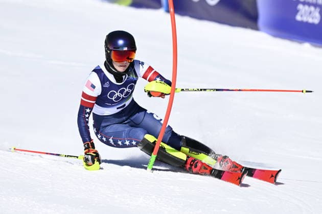 CORTINA, ITALY 20260218 Mikaela Shiffrin, USA, during the first run of the women s slalom in Cortina during the Winter Olympics in Milan Cortina, Italy. CORTINA ITALY x10050x *** CORTINA, ITALY 20260218 Mikaela Shiffrin, USA, during the first run of the women s slalom in Cortina during the Winter Olympics in Milan Cortina, Italy CORTINA ITALY x10050x  Copyright: xPontusxLundahl TTx 2026 OLYMPICS ALPINE WOMEN S SLALOM
