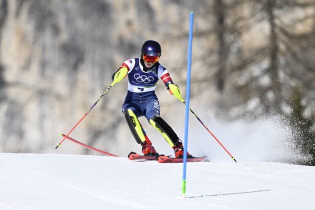 CORTINA, ITALY 20260218 Mikaela Shiffrin, USA, during the first run of the women s slalom in Cortina during the Winter Olympics in Milan Cortina, Italy. CORTINA ITALY x10050x *** CORTINA, ITALY 20260218 Mikaela Shiffrin, USA, during the first run of the women s slalom in Cortina during the Winter Olympics in Milan Cortina, Italy CORTINA ITALY x10050x  Copyright: xPontusxLundahl TTx OS 2026 ALPINT DAMERNAS SLALOM