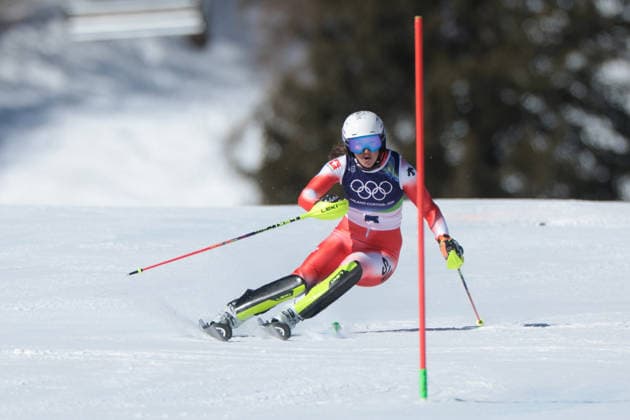 Wendy Holdener (SUI) during the Olympic Winter games, Winterspiele,Spiele, Summer games Milano-Cortina 2026, Alpine Skiing Women s Slalom - Run 1 on February 18, 2026 at Tofane Alpine Skiing Centre in Cortina D Ampezzo  Copyright: xLucianoxMariaxBisi IPAxSportx xipa-agency.netx xx IPA_71676997 IPA_Agency_IPA71676997