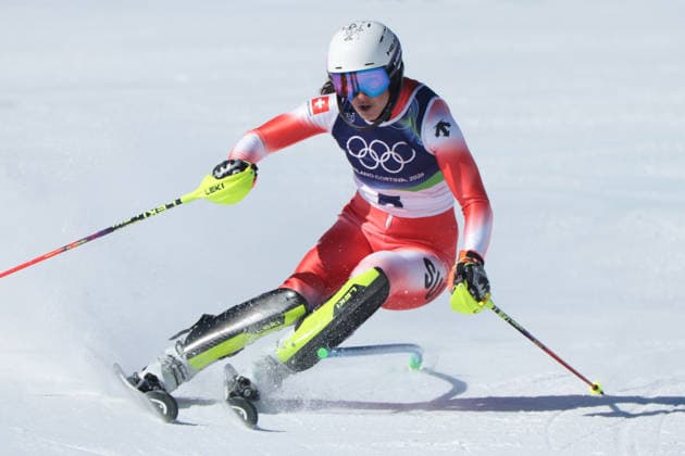 Wendy Holdener (SUI) during the Olympic Winter games, Winterspiele,Spiele, Summer games Milano-Cortina 2026, Alpine Skiing Women s Slalom - Run 1 on February 18, 2026 at Tofane Alpine Skiing Centre in Cortina D Ampezzo  Copyright: xLucianoxMariaxBisi IPAxSportx xipa-agency.netx xx IPA_71676999 IPA_Agency_IPA71676999