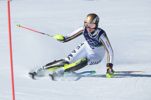 Lena Duerr (GER) during the Olympic Winter games, Winterspiele,Spiele, Summer games Milano-Cortina 2026, Alpine Skiing Women s Slalom - Run 1 on February 18, 2026 at Tofane Alpine Skiing Centre in Cortina D Ampezzo  Copyright: xLucianoxMariaxBisi IPAxSportx xipa-agency.netx xx IPA_71677004 IPA_Agency_IPA71677004