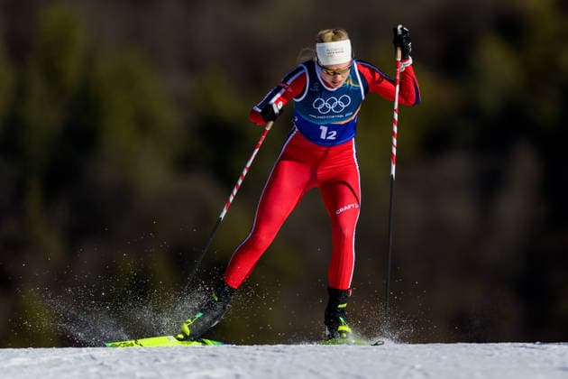 260218 Julie Bjervig Drivenes of Norway competes in the women s free technique team sprint cross-country skiing qualification during day 12 of the 2026 Winter Olympics on February 18, 2026 in Val di Fiemme. Photo: Jon Olav Nesvold BILDBYRAN COP 217 MT0993 skidor cross-country skiing langrenn Olympic Games, Olympische Spiele, Olympia, OS olympics winter olympics os ol olympiska spel vinter-os olympiske leker milano cortina 2026 milan cortina 2026 milano cortina 2026 olympic games milano cortina 2026 winter olympic games milano cortina-os milano cortina-ol vinter-ol 12 bbeng teamsprint norge norway *** 260218 Julie Bjervig Drivenes of Norway competes in the women s free technique team sprint cross country skiing qualification during day 12 of the 2026 Winter Olympics on February 18, 2026 in Val di Fiemme Photo Jon Olav Nesvold BILDBYRAN COP 217 MT0993 skidor cross country skiing langrenn olympic games olympics winter olympics os ol olympiska spel vinter os olympiske leker milano cortina 2026 milan cortina 2026 milano cortina 2026 olympic games milano cortina 2026 winter olympic games milano cortina os milano cortina ol vinter ol 12 bbeng teamsprint norge norway  Copyright: JONxOLAVxNESVOLD BB260218JE010
