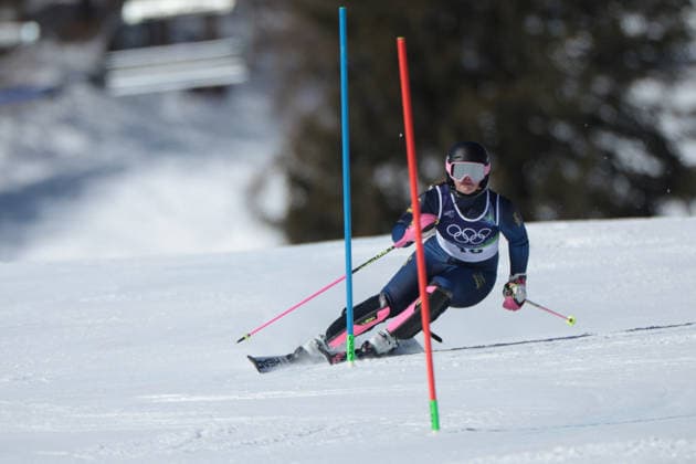 Cornelia Oehlund (SWE) during the Olympic Winter games, Winterspiele,Spiele, Summer games Milano-Cortina 2026, Alpine Skiing Women s Slalom - Run 1 on February 18, 2026 at Tofane Alpine Skiing Centre in Cortina D Ampezzo  Copyright: xLucianoxMariaxBisi IPAxSportx xipa-agency.netx xx IPA_71677426 IPA_Agency_IPA71677426