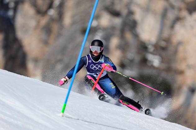 OLYMPICS - Winter Olympic Games, Olympische Spiele, Olympia, OS Milano Cortina 2026 CORTINA D AMPEZZO,ITALY,18.FEB.26 - OLYMPICS, ALPINE SKIING - Winter Olympic Games Milano Cortina 2026, slalom, women. Image shows Cornelia Oehlund (SWE).  GEPAxpictures xMaticxKlansek