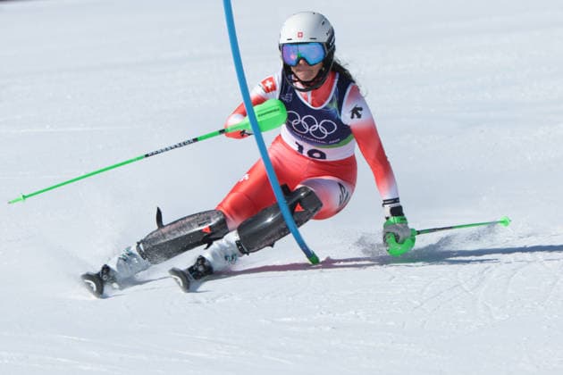 Eliane Cristen (SUI) during the Olympic Winter games, Winterspiele,Spiele, Summer games Milano-Cortina 2026, Alpine Skiing Women s Slalom - Run 1 on February 18, 2026 at Tofane Alpine Skiing Centre in Cortina D Ampezzo  Copyright: xLucianoxMariaxBisi IPAxSportx xipa-agency.netx xx IPA_71677802 IPA_Agency_IPA71677802
