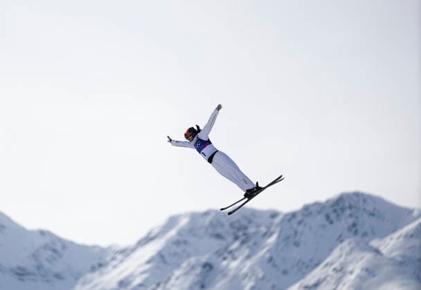 (260218) -- LIVIGNO, Feb. 18, 2026 -- Xu Mengtao of China competes during the freestyle skiing women s aerials qualification 1 at the Milan-Cortina 2026 Olympic Winter games, Winterspiele,Spiele, Summer games in Livigno, Italy, Feb. 18, 2026. ) (MICO2026)ITALY-LIVIGNO-OLYMPIC WINTER GAMES-FREESTYLE SKIING-WOMEN S AERIALS-QUALIFICATION WuxHuiwo 