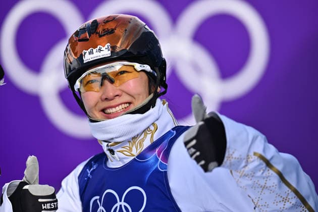 (260218) -- LIVIGNO, Feb. 18, 2026 -- Xu Mengtao of China reacts during the freestyle skiing women s aerials qualification 1 at the Milan-Cortina 2026 Olympic Winter games, Winterspiele,Spiele, Summer games in Livigno, Italy, Feb. 18, 2026. ) (MICO2026)ITALY-LIVIGNO-OLYMPIC WINTER GAMES-FREESTYLE SKIING-WOMEN S AERIALS-QUALIFICATION ZhangxHongxiang 