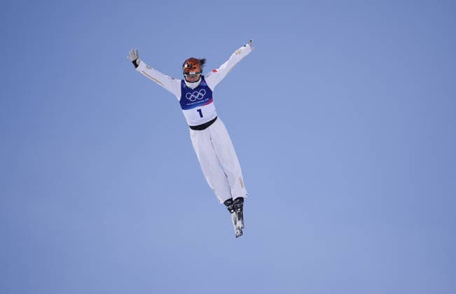 (260218) -- LIVIGNO, Feb. 18, 2026 -- Xu Mengtao of China competes during the freestyle skiing women s aerials qualification 1 at the Milan-Cortina 2026 Olympic Winter games, Winterspiele,Spiele, Summer games in Livigno, Italy, Feb. 18, 2026. ) (MICO2026)ITALY-LIVIGNO-OLYMPIC WINTER GAMES-FREESTYLE SKIING-WOMEN S AERIALS-QUALIFICATION HuxChao 