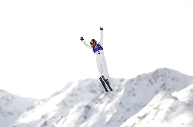 (260218) -- LIVIGNO, Feb. 18, 2026 -- Kong Fanyu of China competes during the freestyle skiing women s aerials qualification 1 at the Milan-Cortina 2026 Olympic Winter games, Winterspiele,Spiele, Summer games in Livigno, Italy, Feb. 18, 2026. ) (MICO2026)ITALY-LIVIGNO-OLYMPIC WINTER GAMES-FREESTYLE SKIING-WOMEN S AERIALS-QUALIFICATION WuxHuiwo 
