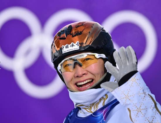 (260218) -- LIVIGNO, Feb. 18, 2026 -- Xu Mengtao of China reacts during the freestyle skiing women s aerials qualification 1 at the Milan-Cortina 2026 Olympic Winter games, Winterspiele,Spiele, Summer games in Livigno, Italy, Feb. 18, 2026. ) (MICO2026)ITALY-LIVIGNO-OLYMPIC WINTER GAMES-FREESTYLE SKIING-WOMEN S AERIALS-QUALIFICATION ZhangxHongxiang 