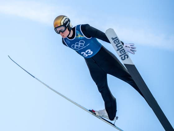 OLYMPICS - Winter Olympic Games, Olympische Spiele, Olympia, OS Milano Cortina 2026 PREDAZZO,ITALY,18.FEB.26 - OLYMPICS, NORDIC SKIING, NORDIC COMBINED, Ski jumping, Skispringen, Ski, nordisch - Winter Olympic Games Milano Cortina 2026, large hill, training. Image shows Einar Luraas Oftebro (NOR).  GEPAxpictures xOliverxLerch