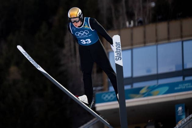 OLYMPICS - Winter Olympic Games, Olympische Spiele, Olympia, OS Milano Cortina 2026 PREDAZZO,ITALY,18.FEB.26 - OLYMPICS, NORDIC SKIING, NORDIC COMBINED, Ski jumping, Skispringen, Ski, nordisch - Winter Olympic Games Milano Cortina 2026, large hill, training. Image shows Einar Luraas Oftebro (NOR).  GEPAxpictures xOliverxLerch
