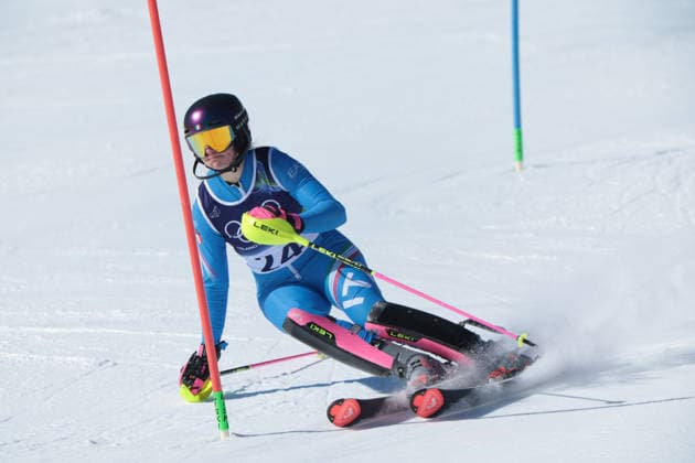 Martina Peterlini (ITA) during the Olympic Winter games, Winterspiele,Spiele, Summer games Milano-Cortina 2026, Alpine Skiing Women s Slalom - Run 1 on February 18, 2026 at Tofane Alpine Skiing Centre in Cortina D Ampezzo  Copyright: xLucianoxMariaxBisi IPAxSportx xipa-agency.netx xx IPA_71677841 IPA_Agency_IPA71677841