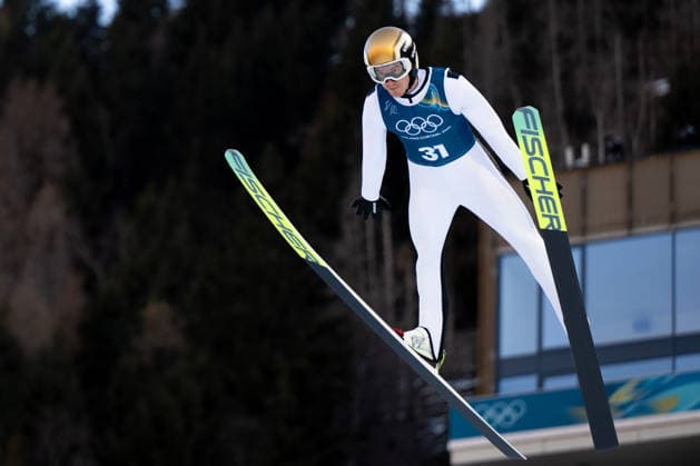 OLYMPICS - Winter Olympic Games, Olympische Spiele, Olympia, OS Milano Cortina 2026 PREDAZZO,ITALY,18.FEB.26 - OLYMPICS, NORDIC SKIING, NORDIC COMBINED, Ski jumping, Skispringen, Ski, nordisch - Winter Olympic Games Milano Cortina 2026, large hill, training. Image shows Thomas Rettenegger (AUT).  GEPAxpictures xOliverxLerch