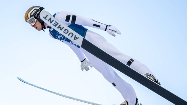 OLYMPICS - Winter Olympic Games, Olympische Spiele, Olympia, OS Milano Cortina 2026 PREDAZZO,ITALY,18.FEB.26 - OLYMPICS, NORDIC SKIING, NORDIC COMBINED, Ski jumping, Skispringen, Ski, nordisch - Winter Olympic Games Milano Cortina 2026, large hill, training. Image shows Stefan Rettenegger (AUT).  GEPAxpictures xOliverxLerch