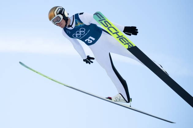 OLYMPICS - Winter Olympic Games, Olympische Spiele, Olympia, OS Milano Cortina 2026 PREDAZZO,ITALY,18.FEB.26 - OLYMPICS, NORDIC SKIING, NORDIC COMBINED, Ski jumping, Skispringen, Ski, nordisch - Winter Olympic Games Milano Cortina 2026, large hill, training. Image shows Thomas Rettenegger (AUT).  GEPAxpictures xOliverxLerch