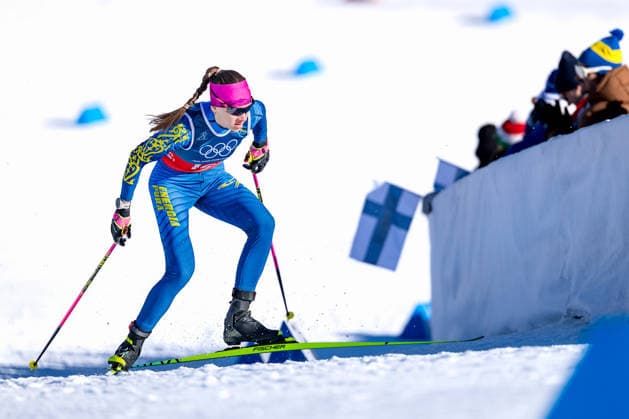OLYMPICS - Winter Olympic Games, Olympische Spiele, Olympia, OS Milano Cortina 2026 TESERO,ITALY,18.FEB.26 - OLYMPICS, NORDIC SKIING, CROSS COUNTRY SKIING - Winter Olympic Games Milano Cortina 2026, team sprint free, men, women, qualification. Image shows Darya Ryazhko (KAZ).  GEPAxpictures xMatthiasxTrinkl