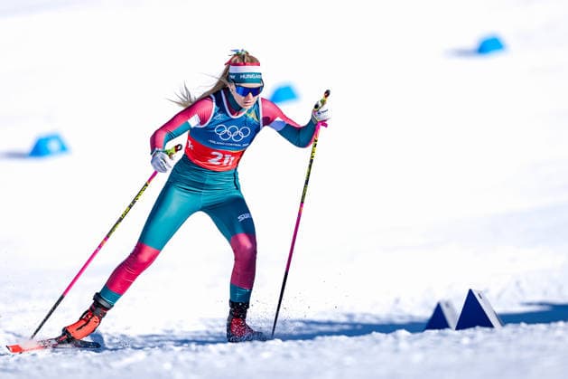 OLYMPICS - Winter Olympic Games, Olympische Spiele, Olympia, OS Milano Cortina 2026 TESERO,ITALY,18.FEB.26 - OLYMPICS, NORDIC SKIING, CROSS COUNTRY SKIING - Winter Olympic Games Milano Cortina 2026, team sprint free, men, women, qualification. Image shows Sara Ponya (HUN).  GEPAxpictures xMatthiasxTrinkl