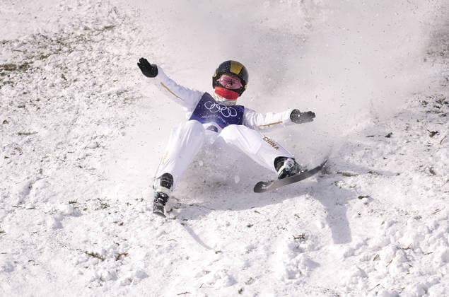 (260218) -- LIVIGNO, Feb. 18, 2026 -- Kong Fanyu of China competes during the freestyle skiing women s aerials qualification 1 at the Milan-Cortina 2026 Olympic Winter games, Winterspiele,Spiele, Summer games in Livigno, Italy, Feb. 18, 2026. ) (MICO2026)ITALY-LIVIGNO-OLYMPIC WINTER GAMES-FREESTYLE SKIING-WOMEN S AERIALS-QUALIFICATION HuxChao 
