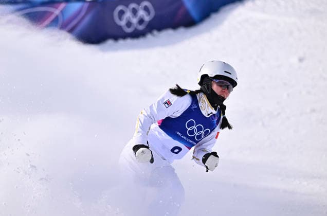 (260218) -- LIVIGNO, Feb. 18, 2026 -- Shao Qi of China competes during the freestyle skiing women s aerials qualification 1 at the Milan-Cortina 2026 Olympic Winter games, Winterspiele,Spiele, Summer games in Livigno, Italy, Feb. 18, 2026. ) (MICO2026)ITALY-LIVIGNO-OLYMPIC WINTER GAMES-FREESTYLE SKIING-WOMEN S AERIALS-QUALIFICATION ZhangxHongxiang 