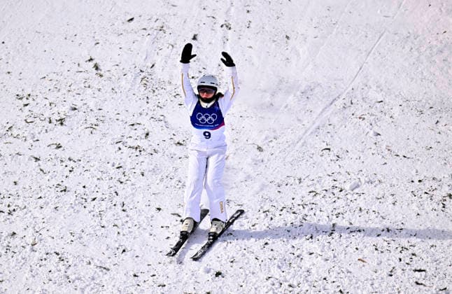 (260218) -- LIVIGNO, Feb. 18, 2026 -- Shao Qi of China competes during the freestyle skiing women s aerials qualification 1 at the Milan-Cortina 2026 Olympic Winter games, Winterspiele,Spiele, Summer games in Livigno, Italy, Feb. 18, 2026. ) (MICO2026)ITALY-LIVIGNO-OLYMPIC WINTER GAMES-FREESTYLE SKIING-WOMEN S AERIALS-QUALIFICATION ZhangxHongxiang 