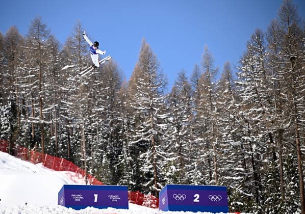 2026 WINTER Olympic Games, Olympische Spiele, Olympia, OS Abbey Willcox of Australia competes during her second run of the Women™s Aerials qualifiers at Livigno Snow Park on day 11 of the 2026 Milano Cortina Winter Olympic Games in Italy, Wednesday, February 18, 2026. ( NO ARCHIVING, EDITORIAL USE ONLY LIVIGNO SONDRIO ITALY  Copyright: xDANxHIMBRECHTSx 20260218119763599193