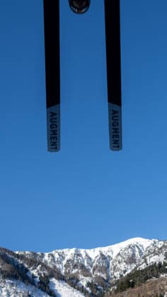 OLYMPICS - Winter Olympic Games, Olympische Spiele, Olympia, OS Milano Cortina 2026 PREDAZZO,ITALY,18.FEB.26 - OLYMPICS, NORDIC SKIING, NORDIC COMBINED, Ski jumping, Skispringen, Ski, nordisch - Winter Olympic Games Milano Cortina 2026, large hill, training. Image shows a feature of Stefan Rettenegger (AUT).  GEPAxpictures xOliverxLerch