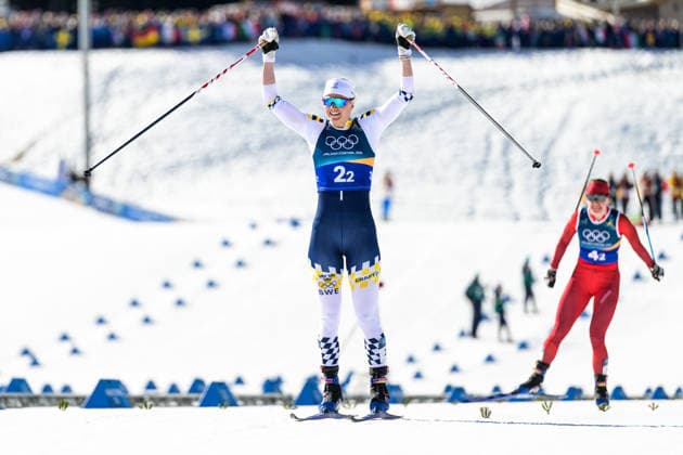 Milano Cortina 2026, cross-country skiing, women, sprint freestyle team, Sweden is Olympic champion