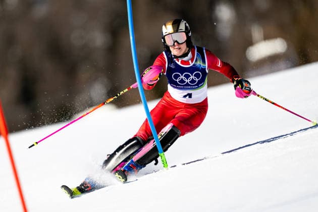 OLYMPICS - Winter Olympic Games, Olympische Spiele, Olympia, OS Milano Cortina 2026 CORTINA D AMPEZZO,ITALY,18.FEB.26 - OLYMPICS, ALPINE SKIING - Winter Olympic Games Milano Cortina 2026, slalom, women. Image shows Katharina Truppe (AUT).  GEPAxpictures xAlexanderxSolc