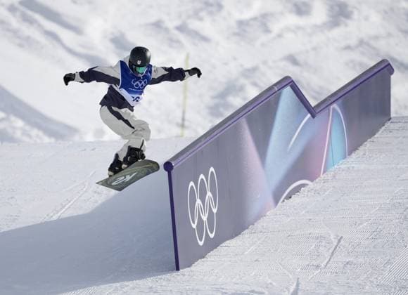 Milan Cortina Olympics: Snowboard Ryoma Kimata of Japan competes in the men s snowboard slopestyle final at the Milan Cortina Olympics on Feb. 18, 2026, at Livigno Snow Park in Livigno, Italy.  A14AA0005299785P
