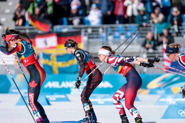 OLYMPICS - Winter Olympic Games, Olympische Spiele, Olympia, OS Milano Cortina 2026 TESERO,ITALY,18.FEB.26 - OLYMPICS, NORDIC SKIING, CROSS COUNTRY SKIING - Winter Olympic Games Milano Cortina 2026, team sprint free, men, women, final. Image shows Heidi Bucher (AUT).  GEPAxpictures xMatthiasxTrinkl