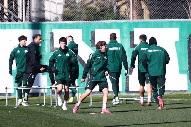 UEFA Europa League - Panathinaikos FC Training Session - Panathinaikos FC attend a training session ahead of the UEFA Europa League Play-Offs 1st leg soccer match between Panathinaikos FC and Victoria Plzen in Athens, Greece, 18 February 2026. IMAGO ONE INCH PRODUCTIONS ATHENS GREECE Copyright: xONExINCHxPRODUCTIONSx 6858387