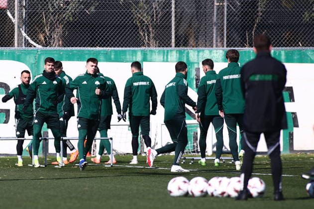 UEFA Europa League - Panathinaikos FC Training Session - Panathinaikos FC attend a training session ahead of the UEFA Europa League Play-Offs 1st leg soccer match between Panathinaikos FC and Victoria Plzen in Athens, Greece, 18 February 2026. IMAGO ONE INCH PRODUCTIONS ATHENS GREECE Copyright: xONExINCHxPRODUCTIONSx 6858390