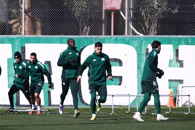 UEFA Europa League - Panathinaikos FC Training Session - Panathinaikos FC attend a training session ahead of the UEFA Europa League Play-Offs 1st leg soccer match between Panathinaikos FC and Victoria Plzen in Athens, Greece, 18 February 2026. IMAGO ONE INCH PRODUCTIONS ATHENS GREECE Copyright: xONExINCHxPRODUCTIONSx 6858392