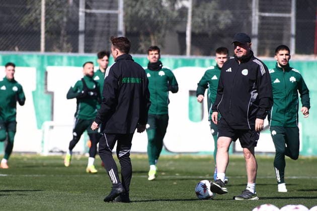 UEFA Europa League - Panathinaikos FC Training Session - Panathinaikos FC attend a training session ahead of the UEFA Europa League Play-Offs 1st leg soccer match between Panathinaikos FC and Victoria Plzen in Athens, Greece, 18 February 2026. IMAGO ONE INCH PRODUCTIONS ATHENS GREECE Copyright: xONExINCHxPRODUCTIONSx 6858399