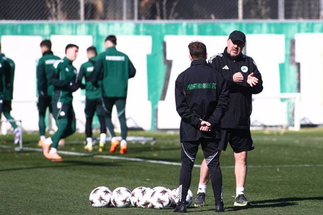 UEFA Europa League - Panathinaikos FC Training Session - Panathinaikos FC attend a training session ahead of the UEFA Europa League Play-Offs 1st leg soccer match between Panathinaikos FC and Victoria Plzen in Athens, Greece, 18 February 2026. IMAGO ONE INCH PRODUCTIONS ATHENS GREECE Copyright: xONExINCHxPRODUCTIONSx 6858381