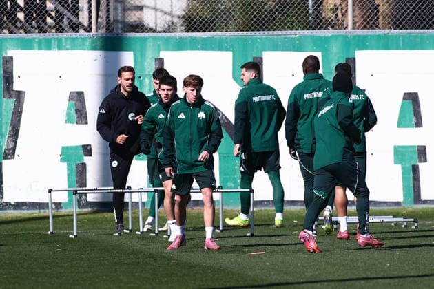 UEFA Europa League - Panathinaikos FC Training Session - Panathinaikos FC attend a training session ahead of the UEFA Europa League Play-Offs 1st leg soccer match between Panathinaikos FC and Victoria Plzen in Athens, Greece, 18 February 2026. IMAGO ONE INCH PRODUCTIONS ATHENS GREECE Copyright: xONExINCHxPRODUCTIONSx 6858385
