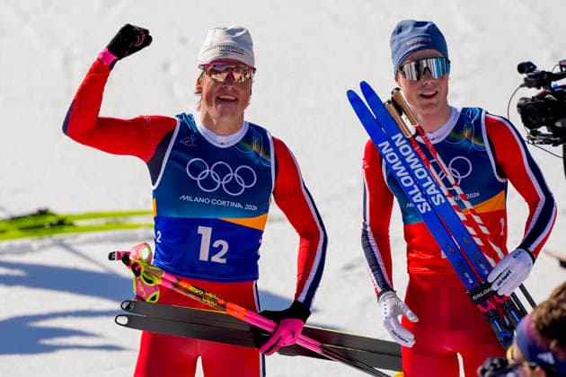 Winter Olympics in Milan Cortina 2026 Val di Fiemme, Italy 20260218. Johannes Hoesflot Klaebo and Einar Hedegart from Norway cheer during the cross-country team sprint on Lago di Tesero during the Winter Olympics in Milano Cortina 2026. Photo: Lise Aaserud NTB Val di Fiemme Italy EDITORIAL USE ONLY. RESTRICTED USE FOR BETTING COMPANIES Ref:_SPODCm7bvXYj04.jpg *** Winter Olympics in Milan Cortina 2026 Val di Fiemme, Italy 20260218 Johannes Hoesflot Klaebo and Einar Hedegart from Norway cheer during the cross country team sprint on Lago di Tesero during the Winter Olympics in Milano Cortina 2026 Photo Lise Aaserud NTB Val di Fiemme Italy EDITORIAL USE ONLY RESTRICTED USE FOR BETTING COMPANIES  Copyright: xLisexAserudx xNTBx